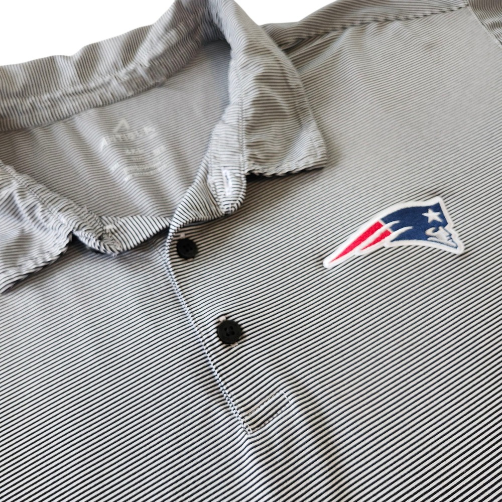 Antigua men's New England Patriots Football Polo Shirt Striped Golf Sport 3XL